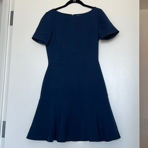 Cremieux Navy Blue Fit Flare Short Sleeve Dress 2